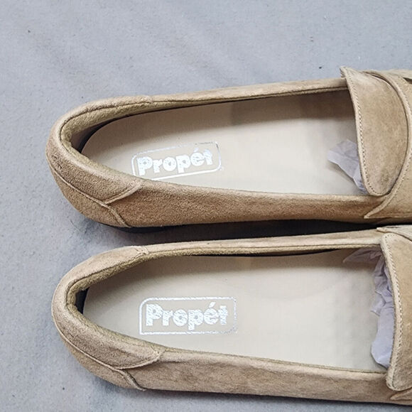 PROPET WOMEN'S YETTA BEIGE SUEDE LOW WEDGE LOAFER SZ 9 - NIB - Picture 6 of 8